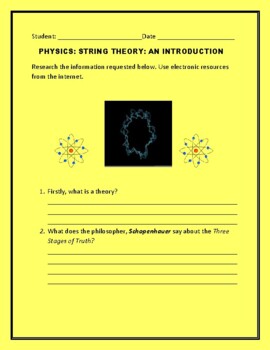 Preview of STRING THEORY:  AN INTRODUCTORY RESEARCH ASSIGNMENT: MG, GRS. 8-12