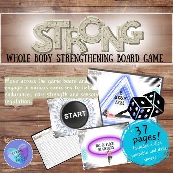 Preview of Whole body exercise board game to increase core strength and endurance.