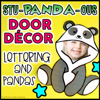 Preview of STU-PANDA-OUS DOOR DECOR | Panda Theme Welcome Back Classroom Door