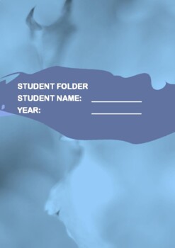 Preview of STUDENT FOLDER PLANNING - BLUE