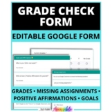 STUDENT GRADE CHECK FORM: Track Grades/Assignments, EDITABLE