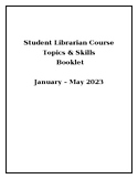 STUDENT LIBRARIAN COURSE BOOKLET