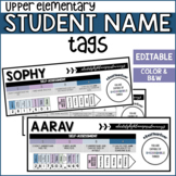 STUDENT NAME TAGS | UPPER ELEMENTARY | STUDENT NAME PLATES