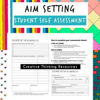 Preview of STUDENT SELF ASSESSMENT | Aim Setting | OBSERVATION OBJECTIVES