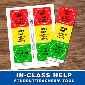 Preview of STUDENT- TEACHER HELP TOOL – Asking for help tool, Classroom resource, Digital