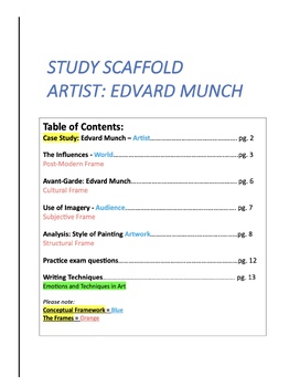 Preview of STUDY SCAFFOLD: EDVARD MUNCH