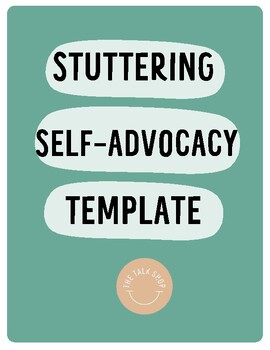 Preview of STUTTERING SELF-ADVOCACY TEMPLATE