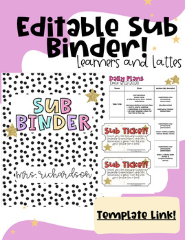 Preview of SUB BINDER BUNDLE | EDITABLE