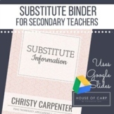 SUB BINDER Template | Editable Sub Binder | Secondary Sub 