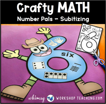 Preview of Subitizing Number Pals 1-10 | Math Art Crafts Activities Projects First Grade