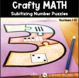 SUBITIZING Number to 10 Puzzle Craft (From Crafty Math Bundle 1)