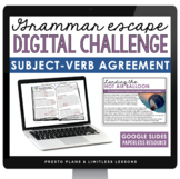 Subject Verb Agreement Grammar Escape Room Digital Activit