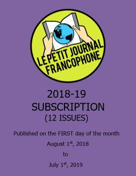 Preview of BUNDLE: Monthly news summaries for French students; 2018-2019 school year