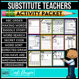 SUBSTITUTE TEACHER ACTIVITY PACKET word search early finis
