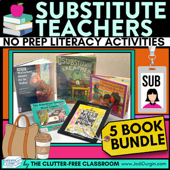 Preview of SUBSTITUTE TEACHERS READ ALOUD ACTIVITIES sub book companions guest teacher