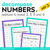 SUBTRACT to Decompose - Hands On for 2 3 5 and 6 (set 3)