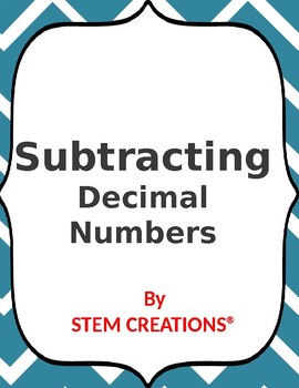 Preview of SUBTRACTING DECIMAL NUMBERS