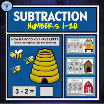 Preview of Operations| Subtraction| Numbers to 20| Google Slide Activity