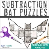 SUBTRACTION Halloween Bat Craft Puzzle | Nocturnal Animals