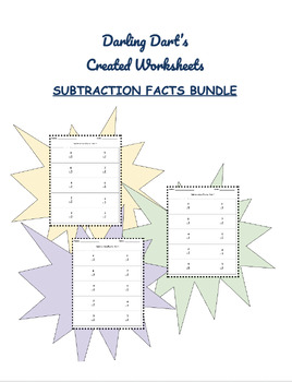 Preview of SUBTRACTION FACTS BUNDLE SET: 105 PAGES OF SUBTRACTION FACTS