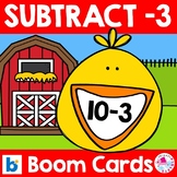 SUBTRACTION FACTS TO 20 MATH BOOM CARDS -3's