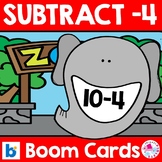 SUBTRACTION FACTS TO 20 MATH BOOM CARDS -4's