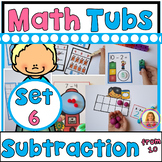 SUBTRACTION FROM 10 Year of Morning Math Tubs or Centers Set 6!