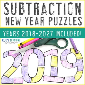 Preview of SUBTRACTION New Years 2024 Math Activity Worksheet | Chinese New Year 2024 Craft
