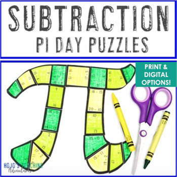Subtraction Pi Day For Elementary Students Puzzle Activities Or Math Games