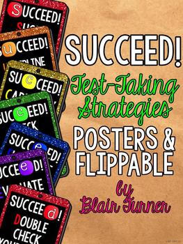 Preview of SUCCEED! Test-Taking Strategies Posters and Flippable