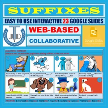 Preview of SUFFIXES: 23 GOOGLE SLIDES