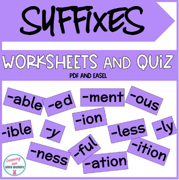 Preview of SUFFIXES | Activities and Quiz Vocabulary Strategies
