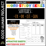 Suffixes -er, -or, -ist, -ian | One Who | Suffix | Word St