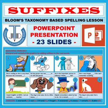 Preview of SUFFIXES: POWERPOINT PRESENTATION - 23 SLIDES