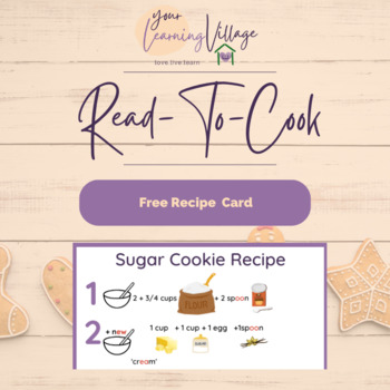 Preview of SUGAR COOKIES: Free Read-To-Cook Visual Recipe Card