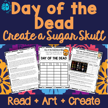 Preview of SUGAR SKULLS ART INTEGRATION Self Others Book Character Hispanic Day of the Dead