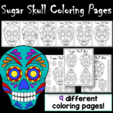 SUGAR SKULLS Doodle Art Coloring Pages DAY OF THE DEAD Halloween