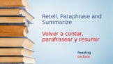 SUMMARY/HACER UN RESUMEN (Bilingual Powerpoint)