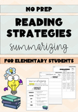 SUMMARIZING - Reading strategy lesson plans, activities, &
