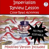 SUMMARY OF EUROPEAN IMPERIALISM, Review Lesson, Close Read