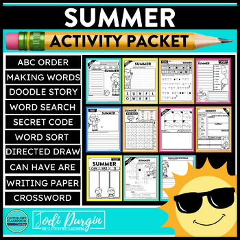 Preview of SUMMER ACTIVITY PACKET end of year activities last week of school worksheets
