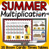SUMMER ACTIVITY THEMED: MULTIPLICATION: BOOM DIGITAL CARDS