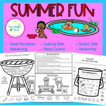 Preview of SUMMER  Activities - Handwriting - Visual Perception - OT