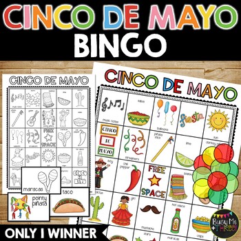 CINCO DE MAYO BINGO Game Activity 25 Different Bingo Cards | Party | Fiesta