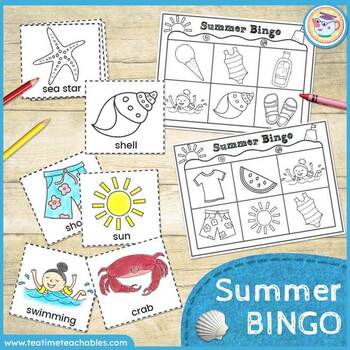 SUMMER BINGO - Printable Game by Tea Time Monkeys | TpT