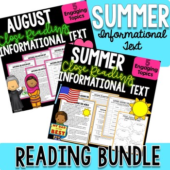 Preview of Reading Comprehension Passages and Questions Informational text Bundle