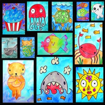 Preview of SUMMER BUNDLE Video Art Lessons | 12 EASY Drawing & Painting Projects