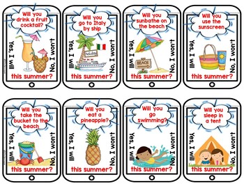 SUMMER Bucket List ☀️ Go Fish Game by ESL Classroom | TpT