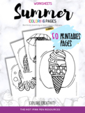 SUMMER COLORING PAGES | Printables | PDF |