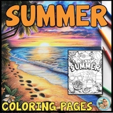 SUMMER Coloring Pages for Kids | Calming COLORING Sheets